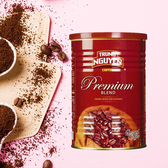 TRUNG NGUYEN Молотый кофе фирмы «TrungNguyen» «PremiumBlend» со вкусом шоколада Состав: Арабика, Робуста, Катимор, Экцельза Вес: 425 грамм.
