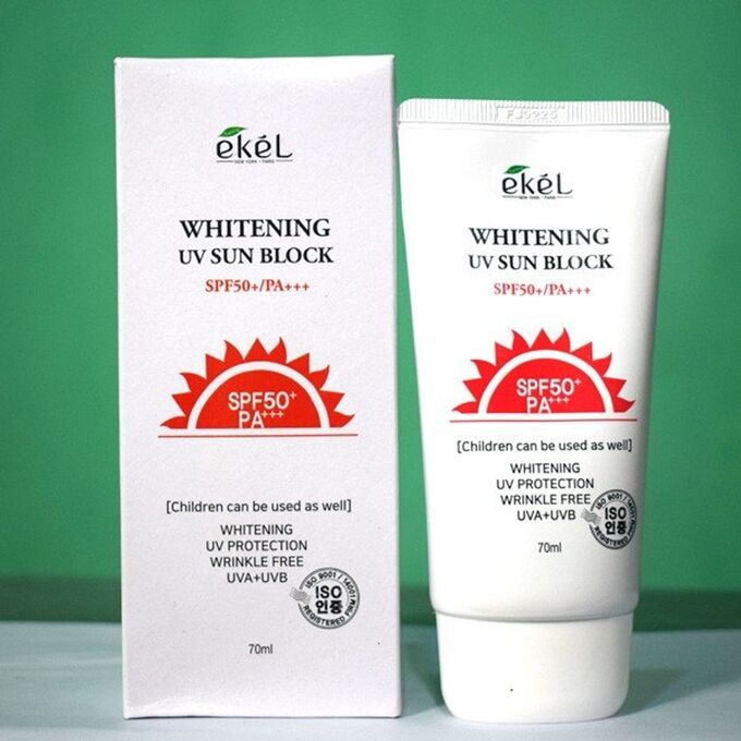 Ekel cosmetics Увлажняющий Крем - протектор для лица	против пигментных пятен Ekel Sun Cream UV Whitening  SPF 50+/PA+++