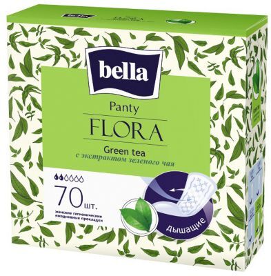 Прокладки ежедневные Bella Flora Green tea, 70 шт./уп. (с экстрактом зеленого чая)
