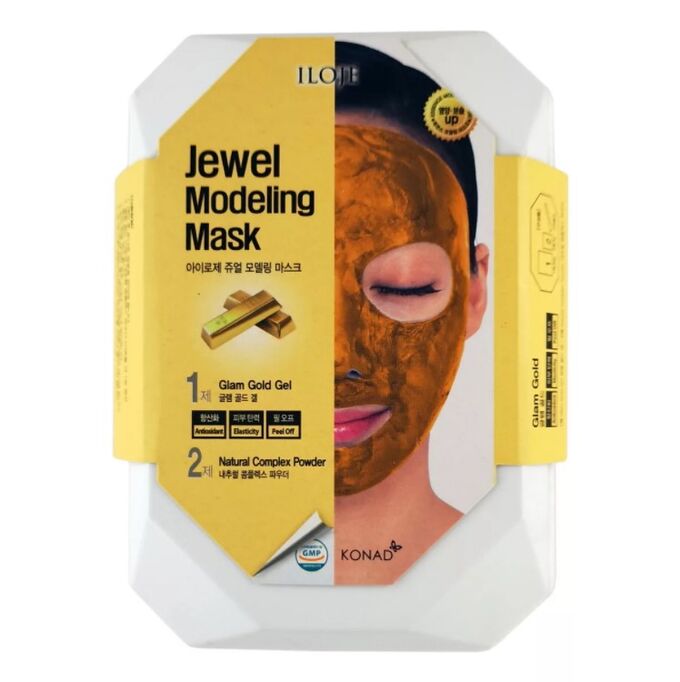 726059 &quot;Konad&quot; &quot;Iloje Jewel Modeling Mask (Gold)&quot; Маска для лица с золотой пудрой 50 гр