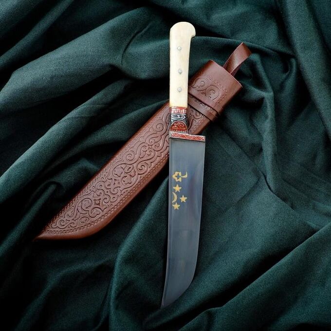 Нож Пчак Шархон - рукоять кость, клинок 15см 6769504