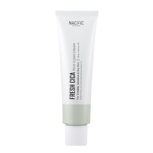 Nacific Fresh Cica Plus Clear Cream Успокаивающий крем для проблемной и чувствительной кожи, 50 мл