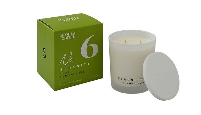 Aroma Botanical &quot;Serenity&quot; Свеча &quot;Тайский лемонграсс&quot; 8,8х8,8х10см 2 фитиля FC-UJ8810CLG ВЭД