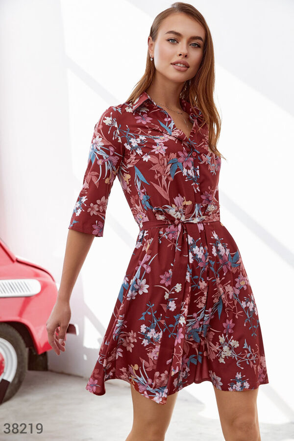 Gepur Платье-рубашка в цветочный принт