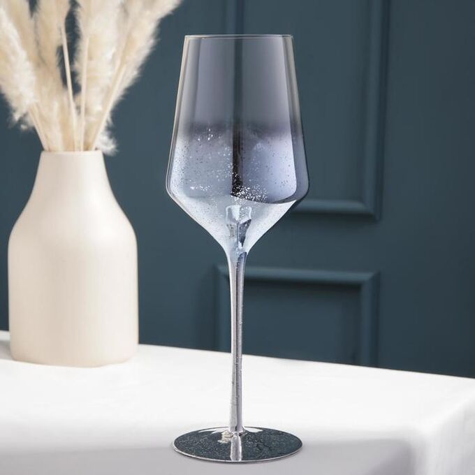 СИМА-ЛЕНД Бокал для вина «Мерцание», 500 мл, 8,5*25 см, цвет синий