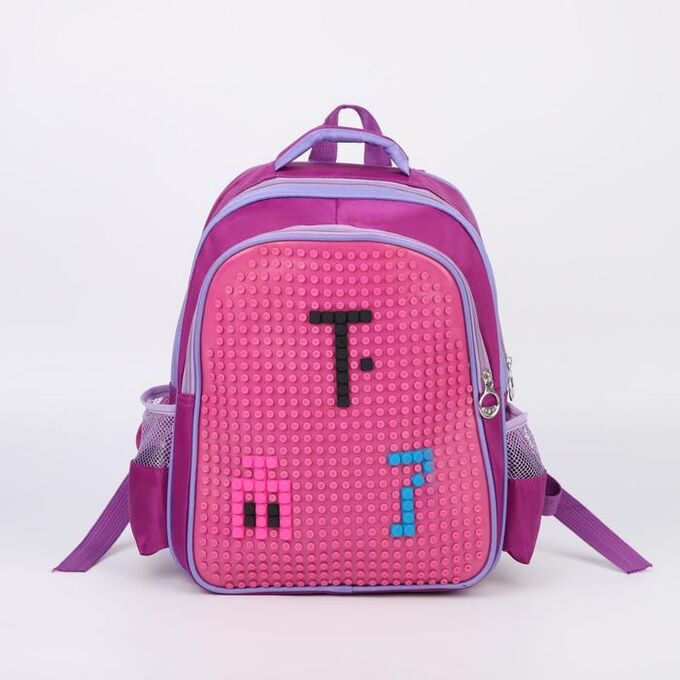 Рюкзак, отдел на молнии, 2 боковых кармана, цвет фиолетовый