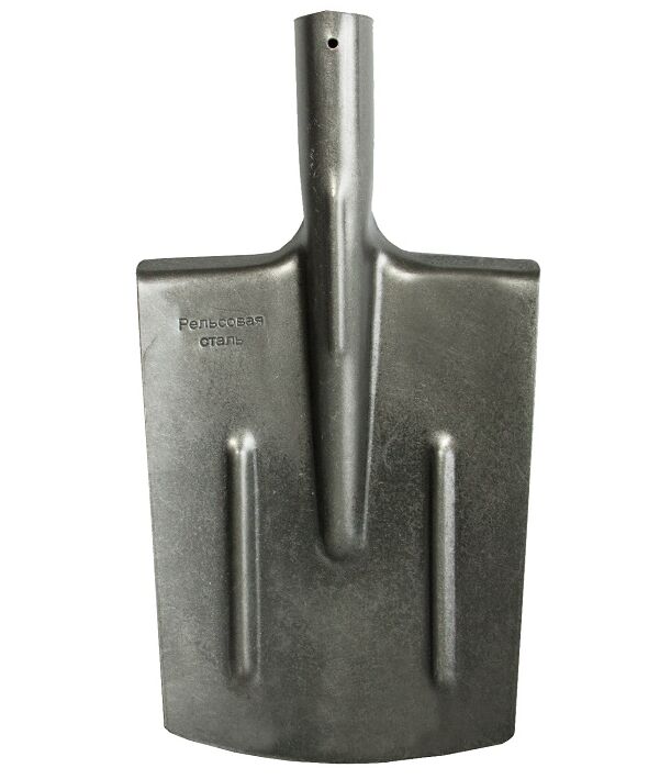 Лопата штыковая прямоугольная с ребрами жесткости, рельсовая сталь /СИ-01466/