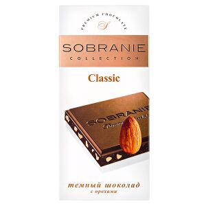 Milka Шоколад SOBRANIE 50% Темный с Орехами 90 г 1уп.х 10шт