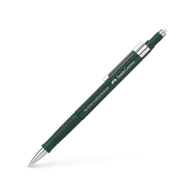Карандаш механический профессиональный 0.5 мм Faber-Castell TK®-FINE EXECUTIVE с ластиком, зелёный