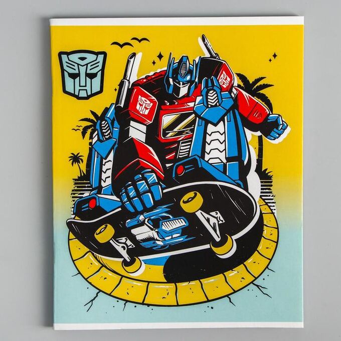 Hasbro Тетрадь 48 листов в клетку, картонная обложка &quot;Трансформеры&quot;, Transformers