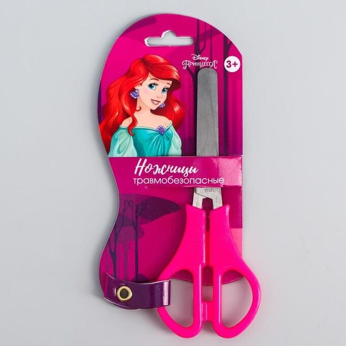 Disney Ножницы детские 12 см, безопасные, пластиковые ручки, Принцессы, МИКС