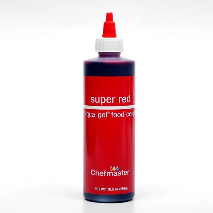 Краска Красная насыщенная гелевая Super Red Liqua-Gel Chefmaster, 298 гр. 5477