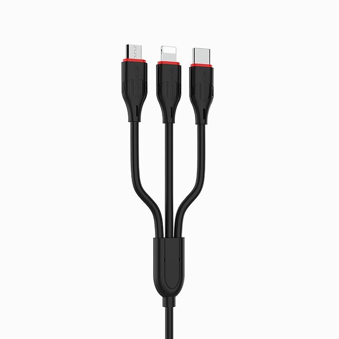 Кабель USB - Multi connector Borofone BX17 3-in-1 Enjoy (black)