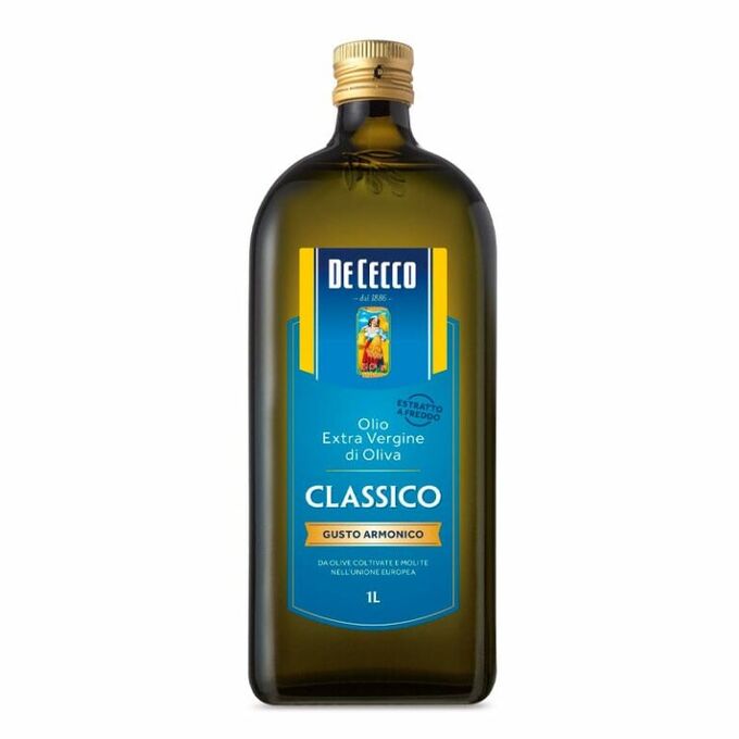 Масло оливковое экстра вирджин стекло De  Cecco 1 л