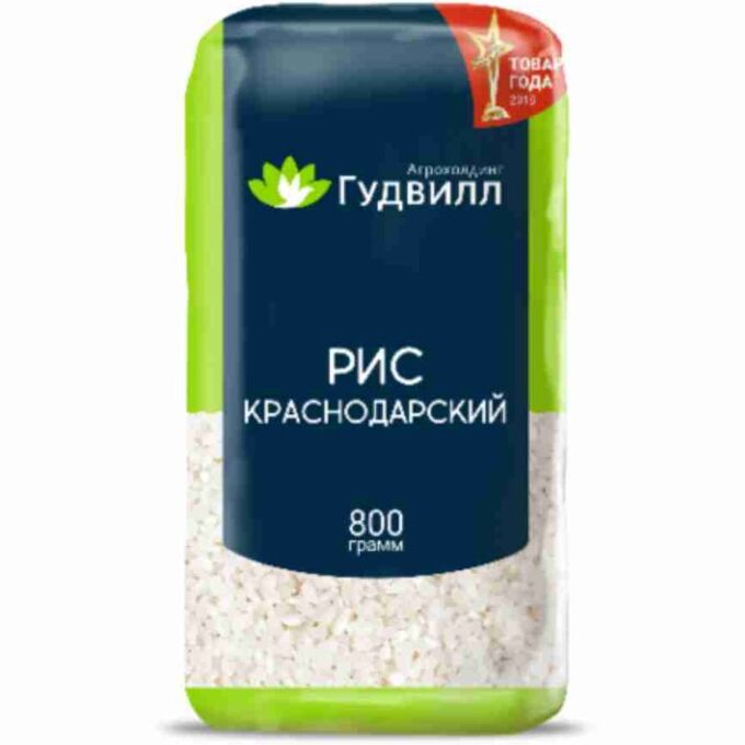 Крупа Рис краснодарский 800г (М/У) ГУДВИЛЛ | Крупа, мука и каши ...