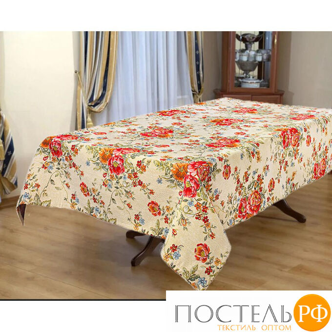 TEX GAL Скатерть гобеленовая ИНКАНТО-ТГ 180*240 ОВ, 60% х/б+40%п/э, Bordeaux/бордовый