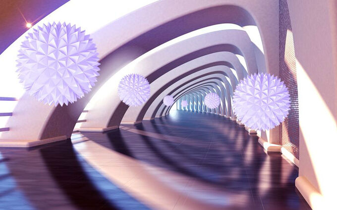 Design Studio 3D 3D Фотообои «Солнечный тоннель»
