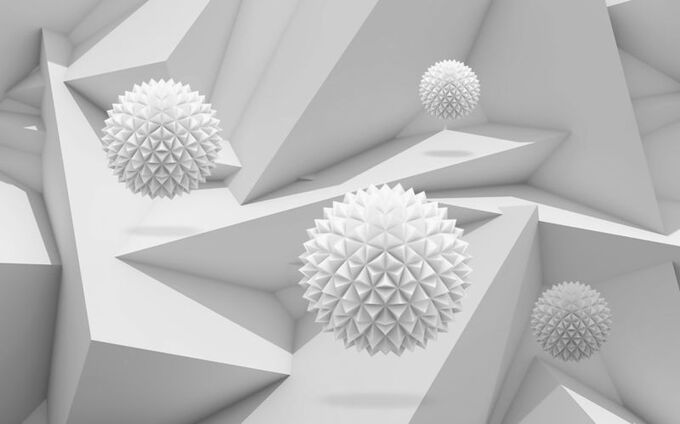 Design Studio 3D 3D Фотообои «Колючие шары на объемном фоне»