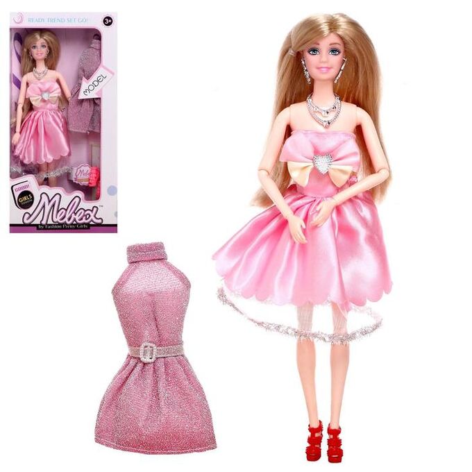 Кукла-модель шарнирная «Лиза» в платье, с аксессуарами, МИКС
