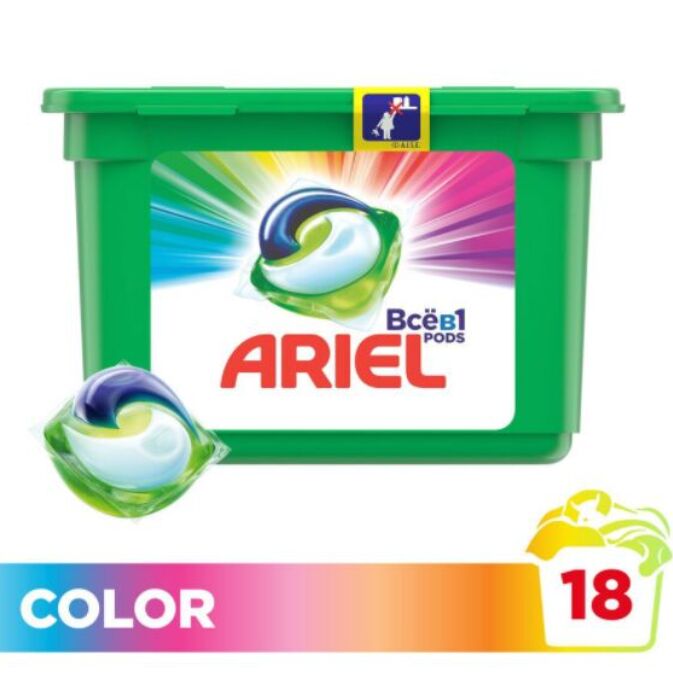 ARIEL Авт Гель СМС жидк. в растворимых капсулах Liquid Capsules Colour 18X25.2г