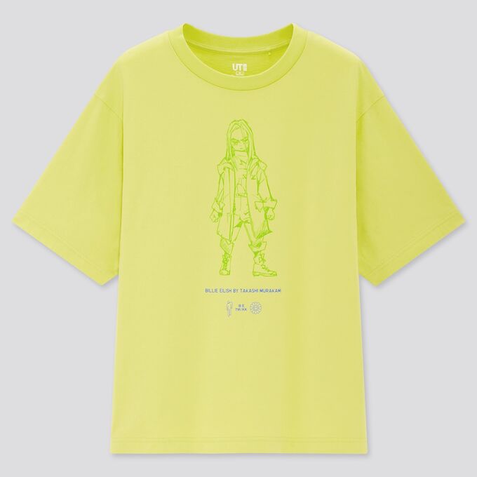 Женская футболка с принтом, желтый