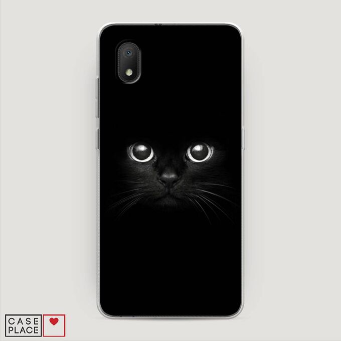 Силиконовый чехол Взгляд черной кошки на Alcatel 1B (2020) 5002D