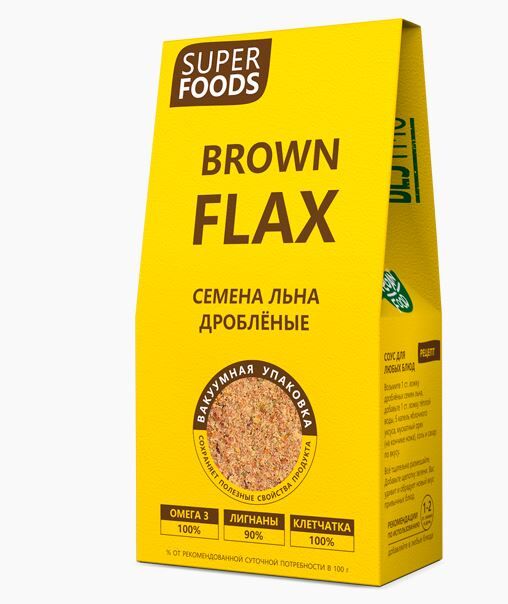 Семена коричневого льна дробленые 100 г (Brown Flax)