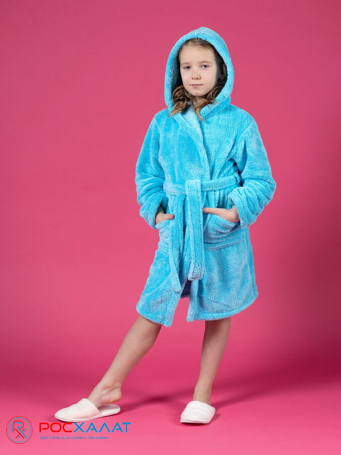 Росхалат Детский халат с капюшоном из велсофта ВЗ-03 (4)