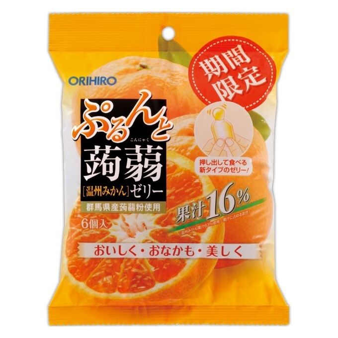 Фруктовое желе Orihiro &quot;мандарин&quot; на основе коняку с содержанием натурального сока 120 гр 1/24 Япония