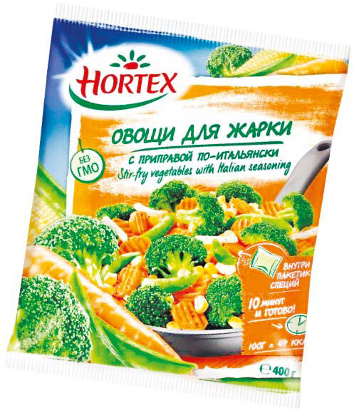 HORTEX Овощи для жарки итальянские, Хортекс, 400 г, (12)