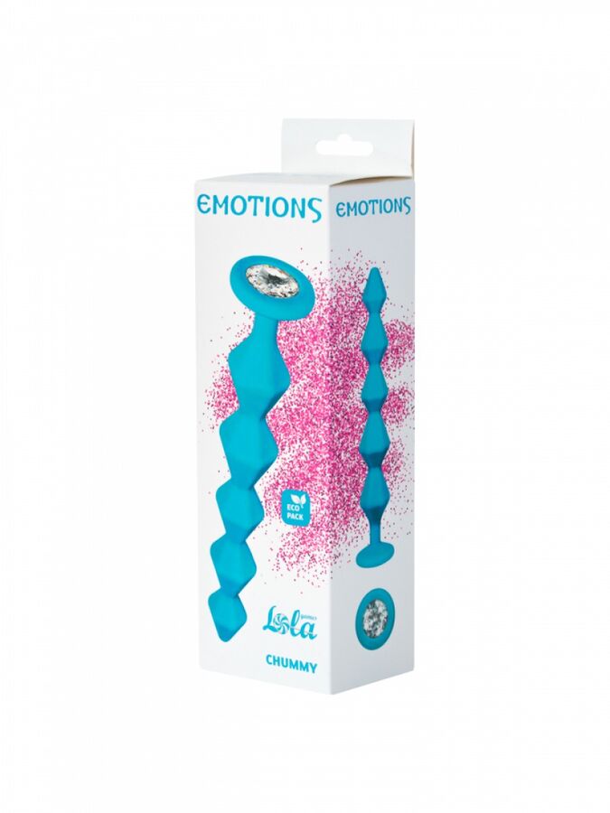 Lola Games Анальная цепочка с прозрачным кристаллом Emotions Chummy Pink