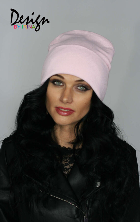 Design by Irina Шапка бини «Бэтти» (нежн.роз.)
