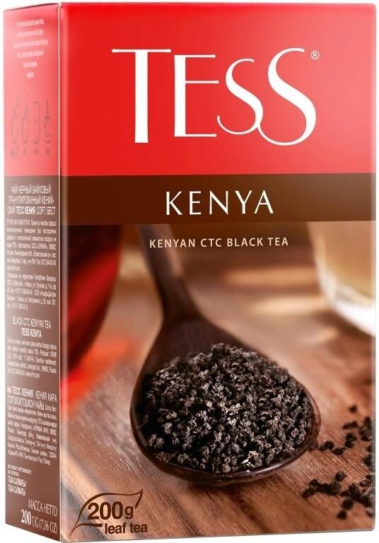 Чай гранулированный Tess Kenya, черный, листовой, 200 г