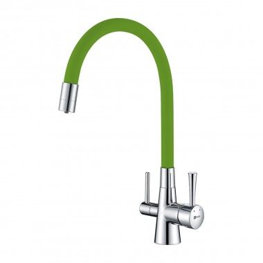 LEMARK LM3075C-Green &quot;COMFORT&quot; Смеситель для кухни, с гибким изливом, с подключением к фильтру питьевой вод