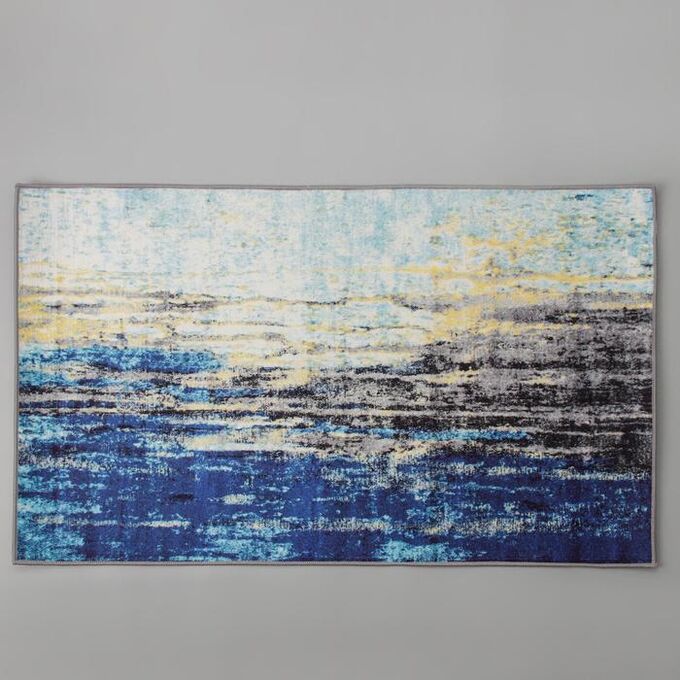 Коврик Доляна «Нега», 60x100 см, цвет синий