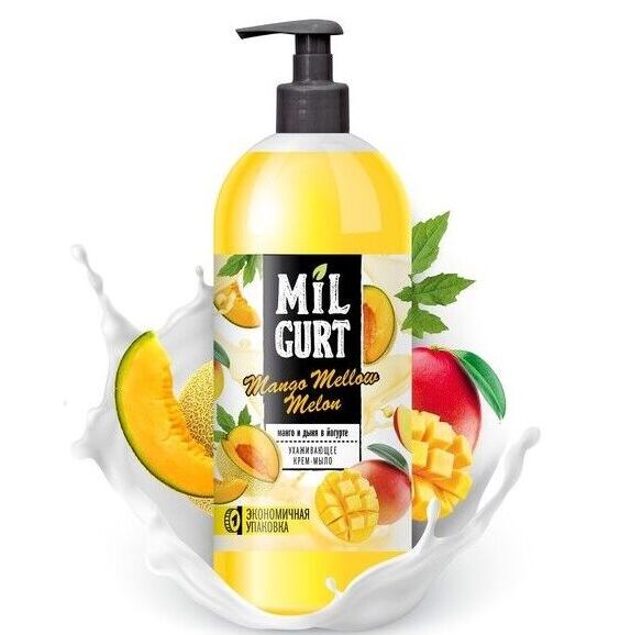 Жидкое мыло MILGURT манго и дыня в йогурте 860гр.