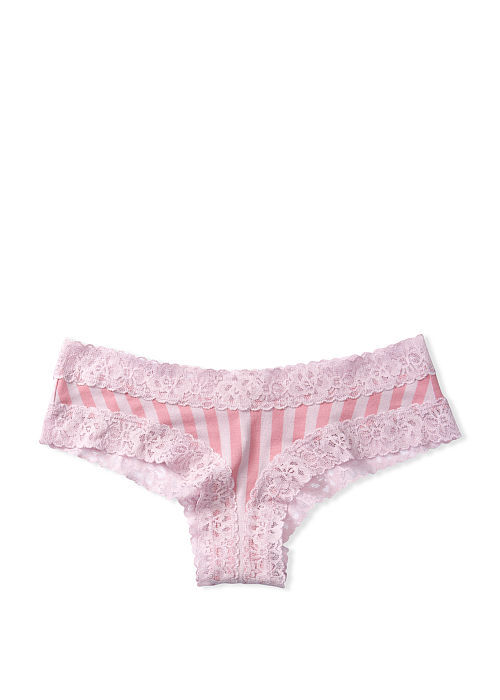 New Colors! Stretch Cotton Lace-waist Cheeky Panty
