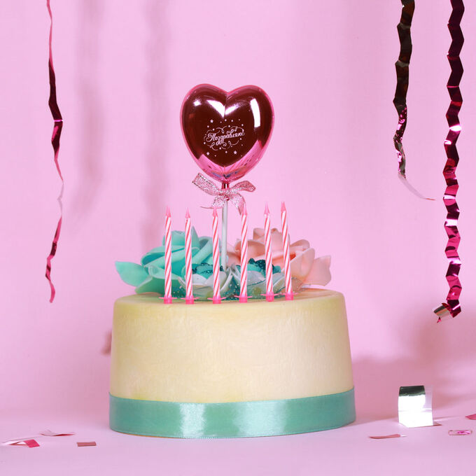 BY BABA YAGA FNtastic Декор для торта в виде сердца, шарика, звезды, 19см, пластик, бумага, 3 дизайна