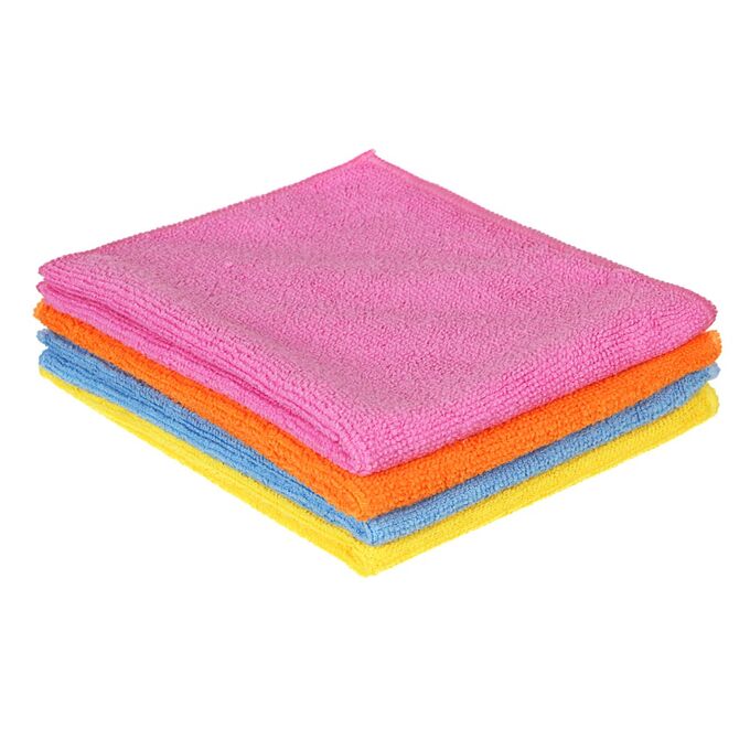 Салфетка из микрофибры махровая, универсальная, 30х40 см, 220 г/кв.м. 4 цвета