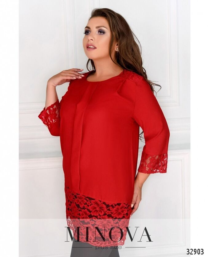 Блуза Minova 4090-1-2 | Блузки и рубашки. Блузки. Платья больших размеров