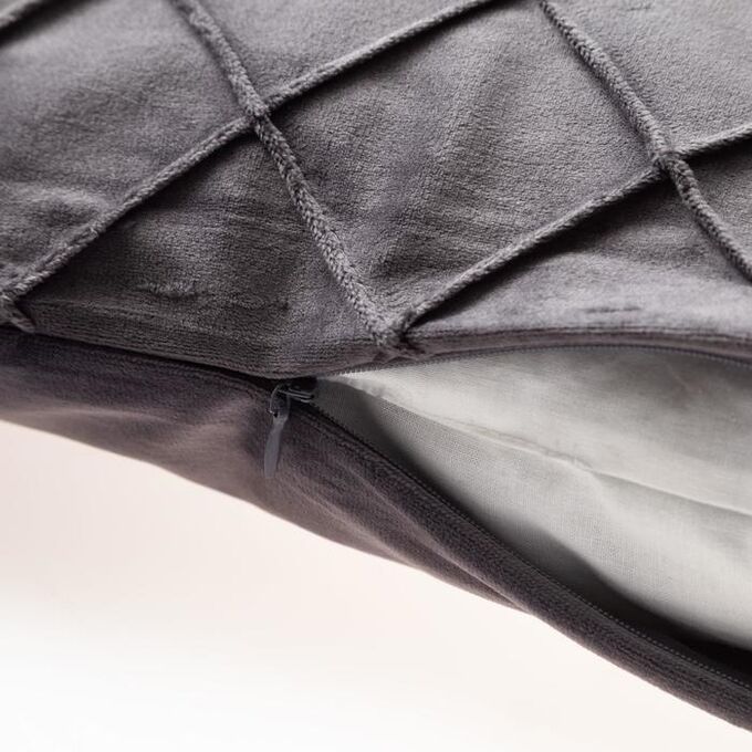 Наволочка декоративная Этель «Соло», цвет серый, размер 43х43 см