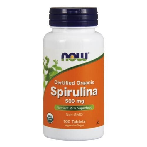 NOW ORG Spirulina 500mg. Спирулина