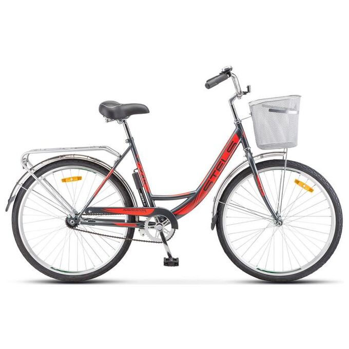 Велосипед 26&quot; Stels Navigator-245, Z010, цвет серый/красный, размер 19&quot;