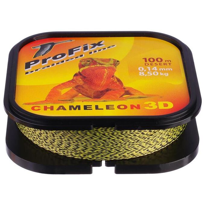 Леска плетёная Aqua ProFix Chameleon 3D Desert, d=0,14 мм, 100 м, нагрузка 8,5 кг