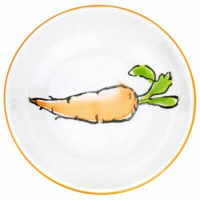 &quot;Морковка&quot; Блюдце-розетка для варенья фарфоровое д9,4см h2,8
