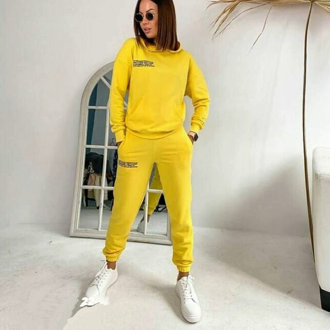 Костюм двухнить с надписью мята b39 SV