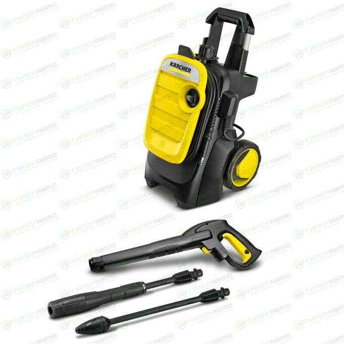 Мойка высокого давления Karcher K5 Compact, 220В, 2.1кВт, 145бар, 500л/ч, длина шланга 8м, с насосом для забора воды, на колёсах, арт. 1.630-720.0/1.630-750.0