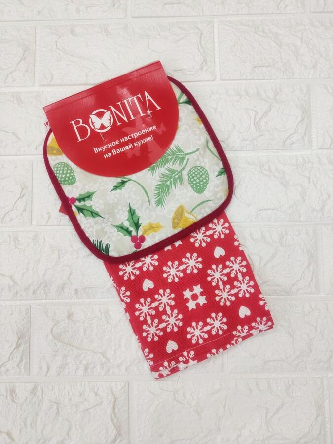 Подарочный набор из полотенца и прихватки Bonita, Новогоднее чудо