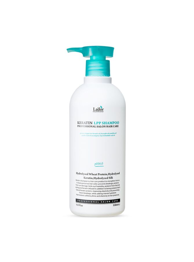 La’dor Keratin LPP Shampoo Безсульфатный профессиональный шампунь для волос с кератином 530мл