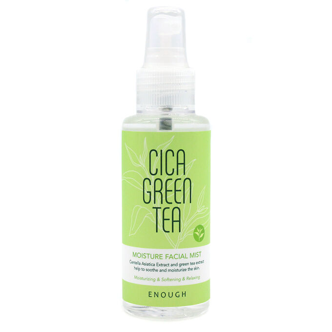 Enough Cica Green Tea Moisture Facial Mist Увлажняющий мист с экстрактом зеленого чая, 100 мл